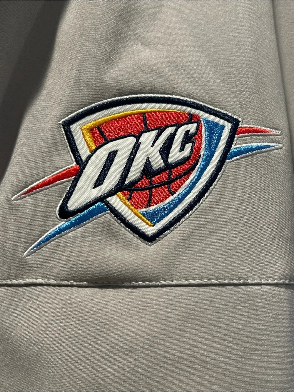 NBA Oklahoma City OKC Thunder Zip Shell Jacket Large